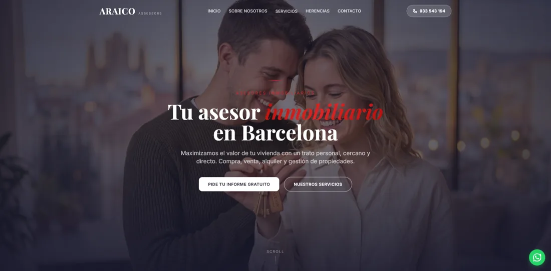 Araico Assessors — web de asesores inmobiliarios en Barcelona